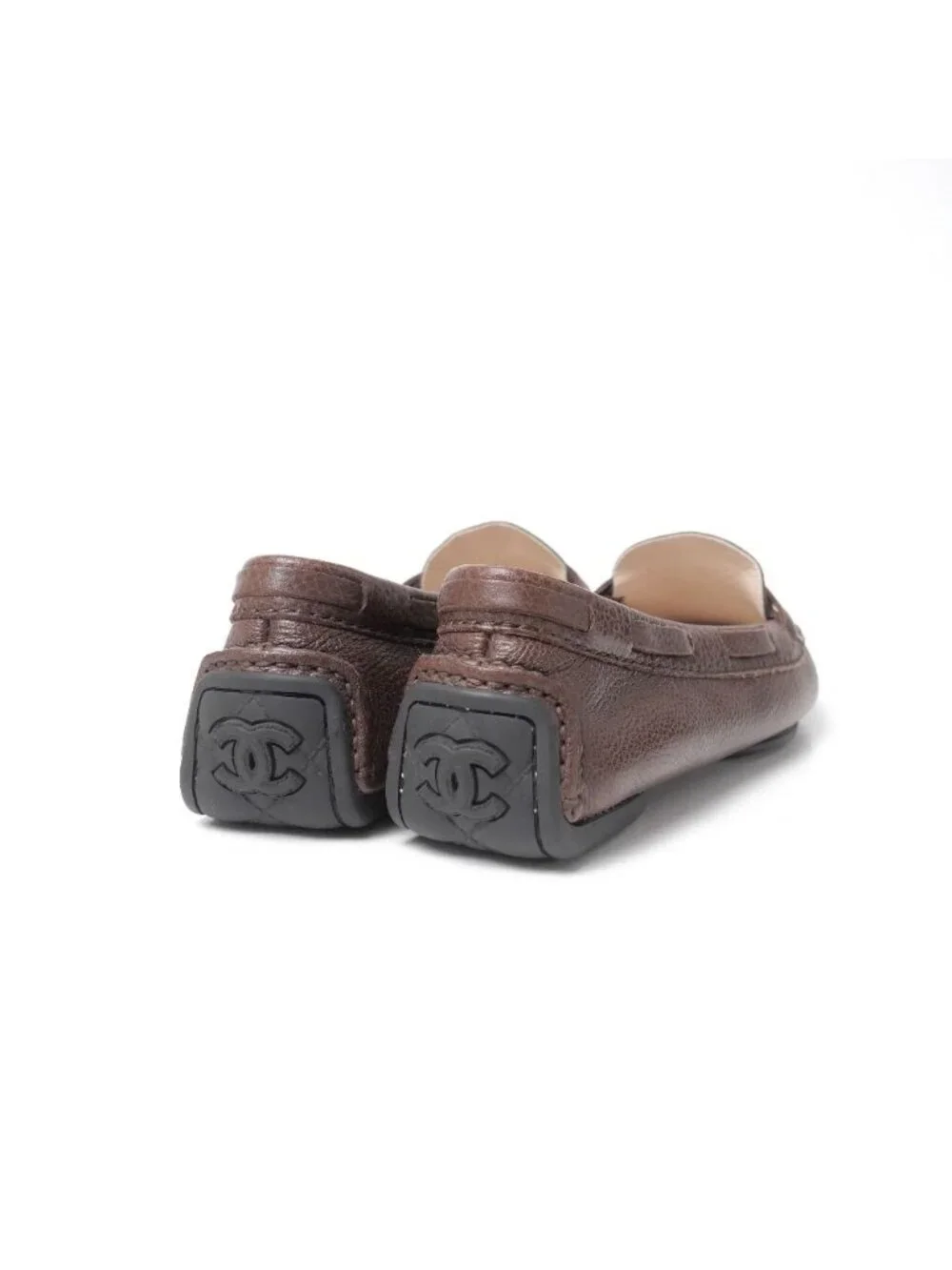 Chanel Loafers 35.5 Driving Shoes Slip On CC Logo Tassel